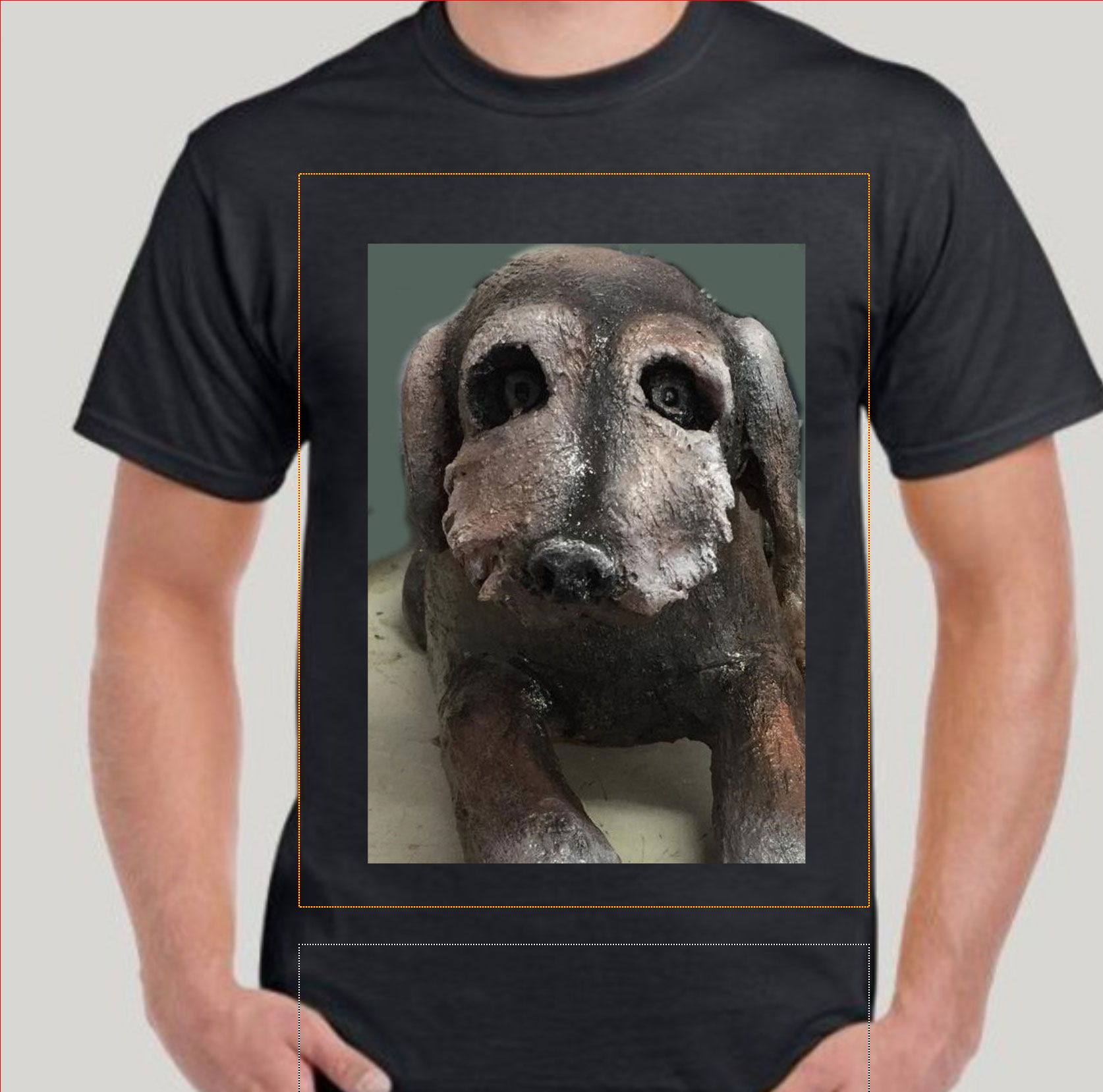 limited edition graphic tee - dog sculpture